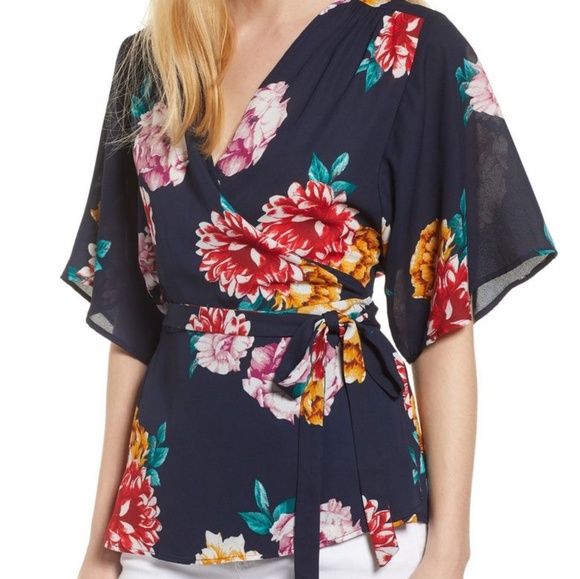 GIBSON | FLORAL WRAP SHIRT - Picture 1 of 8